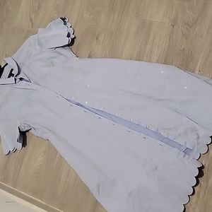 Scallop hem detailed dress